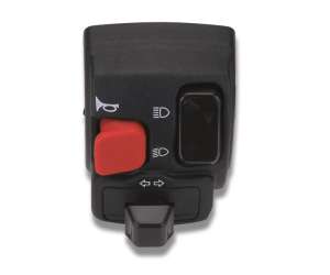 Disopositivo sinistro Domino nero con calotte in tecnopolimero lunghezza cavo 186 mm 0035AA.2B.04-05