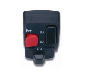 Disopositivo sinistro Domino nero con calotte in tecnopolimero lunghezza cavo 610 mm  0089AA.2B.04-02