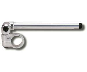 Semimanubri regolabili Domino argento anodizzato in alluminio scomponibili in tre pezzi con morsetto e snodi 0144.41.35.06 diametro 35 mm