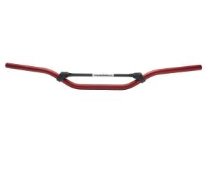 Domino MANUBRIO PIEGA BASSA COLOR ROSSO IN ALLUMINIO AVIONAL 2014 CON TRAVERSINO PER MOTO OFF ROAD ENDURO / CROSS DIMENSIONI:Lunghezza: A - 812 mm Altezza: C - 95 mm Sporgenza: D - 87 mm Diametro: 22 mm