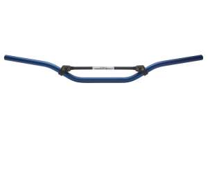 Domino MANUBRIO PIEGA BASSA COLOR BLU IN ALLUMINIO AVIONAL 2014 CON TRAVERSINO PER MOTO OFF ROAD ENDURO / CROSS DIMENSIONI:Lunghezza: A - 812 mm Altezza: C - 95 mm Sporgenza: D - 87 mm Diametro: 22 mm