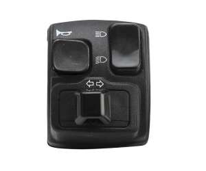 Disopositivo sinistro Domino nero con calotte in tecnopolimero lunghezza cavo 760 mm 0328AA.2B.04-00