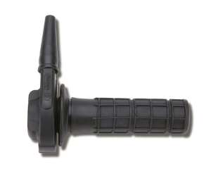 Domino  ComandoGas con manopola nera in Alluminio Verniciato Nero. Vintage. Mono Cavo RapiditÃ : 2,3 °mm Corsa Max: 46 mm