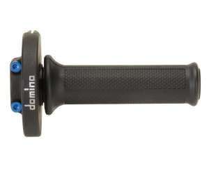 Domino Comando gas con on basetta rettangolare. Registro freno. Leva in alluminio pressofuso Materiale: Alluminio Finitura Supporto: Verniciato Nero Tipo Cavo: Mono Cavo