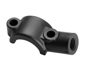 Collarino Domino nero verniciato in alluminio con portaspecchio 1872.04.2428 foro M10 passo 1,25 (destro)