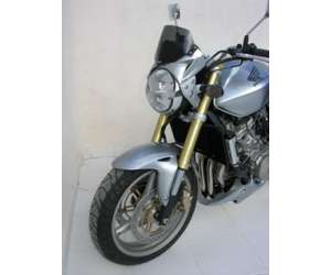 MASCHERINA ERMAX PER CB 600 HORNET BRUSHED ALUMINIUM   CON NERO CHIARO CUPOLINO (+KIT FIX )2005/2006 
