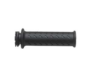 Tubo gas Domino nero con manopola sovrastampata sinistra in gomma termoplastica TRIUMPH 2007.97.40.04-0 lunghezza tubo 134,6 mm