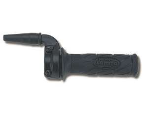 Domino comando gas in alluminio nero compreso di manopola.Mono cavo RapiditÃ : 4 °mm Corsa Max: 46 mm