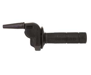 Domino Comando gas off road crossenduro Mod. Commandos - Con manopola neraMateriale: Alluminio Finitura Supporto: Verniciato Nero Tipo Cavo: Mono Cavo RapiditÃ : 2,2 °mm Corsa Max: 42 mm