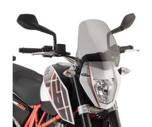 Cupolino parabrezza  per KTM DUKE 690  2012 - 2013 - 2014 - 2015 - 2016 - 2017 - 2018   Fabbricato da Kappa colore fume codice prodotto 245AK
