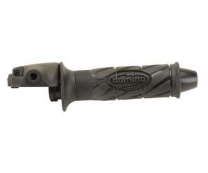 Domino comando gas scooter in alluminio nero con manopola