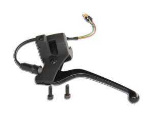 Domino COMANDO PORTALEVA per  SCOOTER CON LEVA IN ALLUMINIO PRESSOFUSO E ATTACCO LUCI STOP  Lato: Sinistro Fulcro: 24 mm Lunghezza: 140 mm Accessori: 2071.61