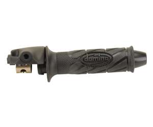 Domino comando gas scooter in alluminio nero con manopola calzata