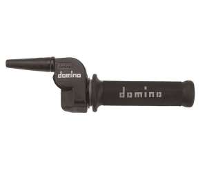 Domino comando gas rapido trial con manopola bicolore NeroGrigiaMateriale: Alluminio Nero. Mono Cavo RapiditÃ : 3,7 °mm Corsa Max: 44 mm