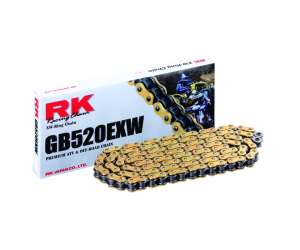 CATENA PER MOTO 520EXW ORO 100 MAGLIE CLF PRODOTTA DA RK 