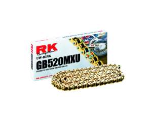 CATENA PER MOTO 520MXU ORO 120 MAGLIE CL PRODOTTA DA RK 