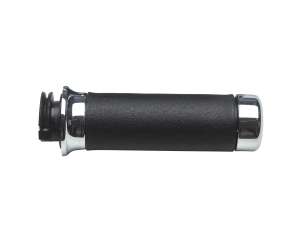 Tubo gas Domino nero con manopola sovrastampata sinistra in gomma termoplastica frustellata 5237.90-00