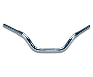 Manubrio Domino argento lucido cromato in acciaio 9049.31.60.04 diametro 22 mm
