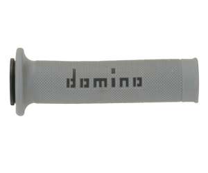 Domino COPPIA MANOPOLE BICOLORE GRIGIO / NERO PER MOTO STRADALI  /  RACING IN MATERIALE BICOMPONENTE Lunghezza: 120 mm e 125 mm Accessori: 97.5595.04-00