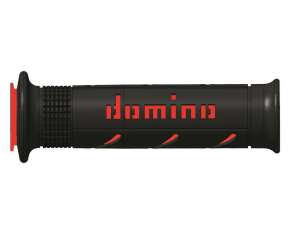 Domino COPPIA MANOPOLE MODELLO XM2 SUPER SOFT IN GOMMA PER MOTO STRADALI / RACING COLORE NERO / ROSSO Lunghezza: 120 mm e 125 mm Accessori: 97.5595.04-00