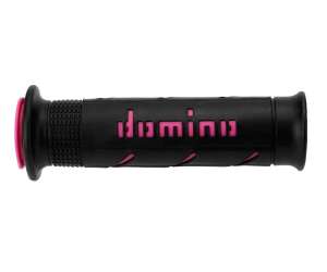 Domino COPPIA MANOPOLE MODELLO XM2 SUPER SOFT IN GOMMA PER MOTO STRADALI / RACING COLORE NERO / FUCSIA Lunghezza: 120 mm e 125 mm Accessori: 97.5595.04-00