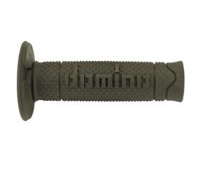Domino COPPIA MANOPOLE IN GOMMA VERDE MILITARE MODELLO SOFT PLUS PER MOTO OFF ROAD CROSS / ENDURO Lunghezza: 120 mm Accessori: 97.5595.04-00