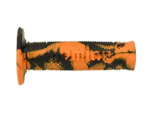 Domino COPPIA MANOPOLE MODELLO SNAKE BICOLORE ARANCIO / NERO IN GOMMA PER MOTO OFF ROAD CROSS / ENDURO Lunghezza: 120 mm Accessori: 97.5595.04-00