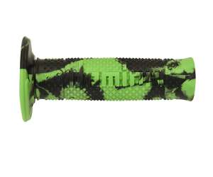 Domino COPPIA MANOPOLE MODELLO SNAKE BICOLORE VERDE / NERO IN GOMMA PER MOTO OFF ROAD CROSS / ENDURO Lunghezza: 120 mm Accessori: 97.5595.04-00