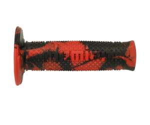 Domino COPPIA MANOPOLE MODELLO SNAKE BICOLORE ROSSO / NERO IN GOMMA PER MOTO OFF ROAD CROSS / ENDURO Lunghezza: 120 mm Accessori: 97.5595.04-00