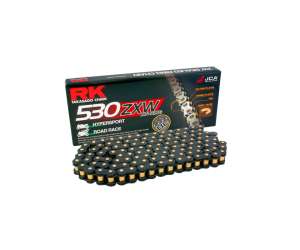 CATENA PER MOTO 530ZXW BLACK SCALE114 MAGLIE CLF PRODOTTA DA RK 