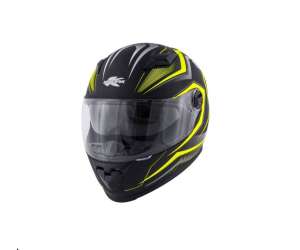 Kappa Casco moto integrale Kv27 Denver giallo fluo su nero taglia L