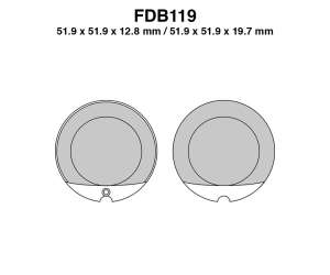 PASTIGLE FRENO FERODO MESCOLA ORGANICA MOTO CODICE FDB119P
