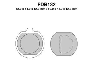 PASTIGLE FRENO FERODO MESCOLA ORGANICA MOTO CODICE FDB132P