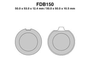 PASTIGLE FRENO FERODO MESCOLA ORGANICA MOTO CODICE FDB150P