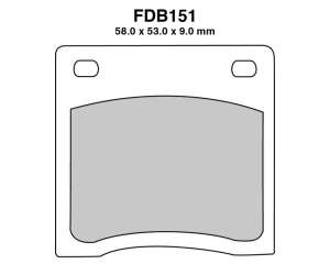 PASTIGLE FRENO FERODO MESCOLA ORGANICA MOTO CODICE FDB151P