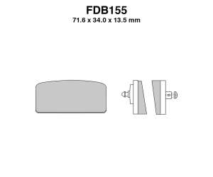 PASTIGLE FRENO FERODO MESCOLA ORGANICA MOTO CODICE FDB155P
