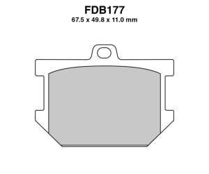 PASTIGLE FRENO FERODO MESCOLA ORGANICA MOTO CODICE FDB177P
