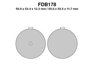 PASTIGLE FRENO FERODO MESCOLA ORGANICA MOTO CODICE FDB178P