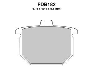 PASTIGLE FRENO FERODO MESCOLA ORGANICA MOTO CODICE FDB182P