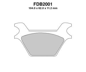 PASTIGLE FRENO FERODO MESCOLA SINTER MOTO CODICE FDB2001SG