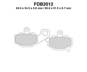 PASTIGLE FRENO FERODO MESCOLA SINTER MOTO CODICE FDB2012ST