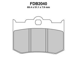 PASTIGLE FRENO FERODO MESCOLA SINTER MOTO CODICE FDB2040ST