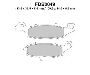 PASTIGLE FRENO FERODO MESCOLA SINTER MOTO CODICE FDB2049ST