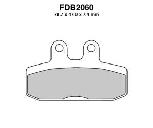 PASTIGLE FRENO FERODO MESCOLA ORGANICA MOTO CODICE FDB2060AG