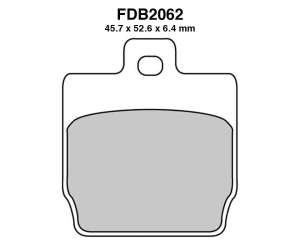 PASTIGLE FRENO FERODO MESCOLA ORGANICA MOTO CODICE FDB2062EF