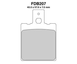 PASTIGLE FRENO FERODO MESCOLA ORGANICA MOTO CODICE FDB207EF