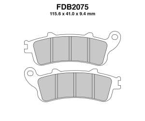 PASTIGLE FRENO FERODO MESCOLA ORGANICA MOTO CODICE FDB2075EF