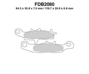 PASTIGLE FRENO FERODO MESCOLA SINTER MOTO CODICE FDB2080SG