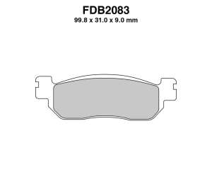 PASTIGLE FRENO FERODO MESCOLA ORGANICA MOTO CODICE FDB2083EF