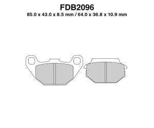PASTIGLE FRENO FERODO MESCOLA SINTER MOTO CODICE FDB2096SG